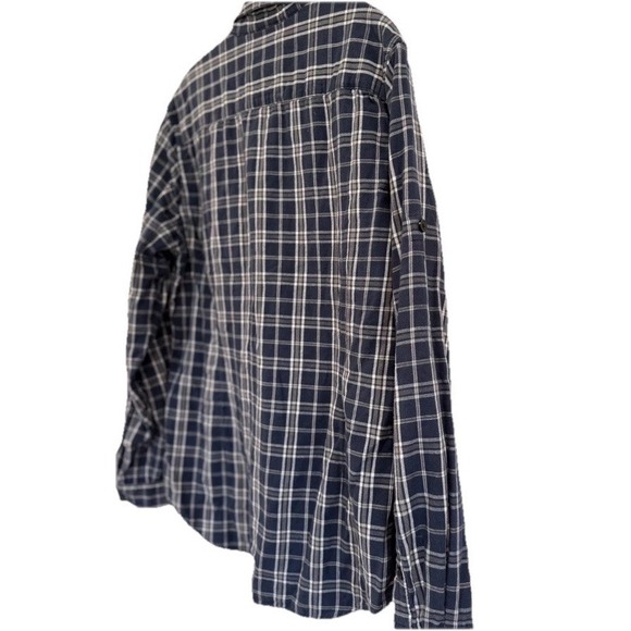 EXPRESS Men's Blue Plaid Long Sleeve Button Up Shirt Lined Sz Large 100% Cotton - Picture 9 of 9